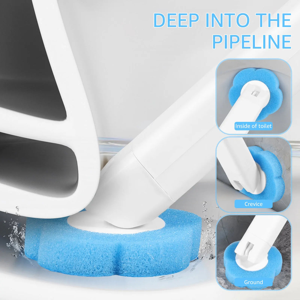 Disposable Toilet Brush & 36pcs Refill Heads