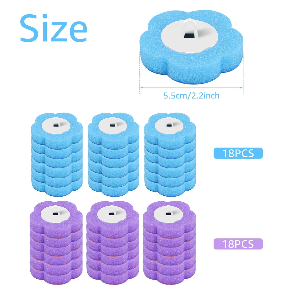 Disposable Toilet Brush & 36pcs Refill Heads
