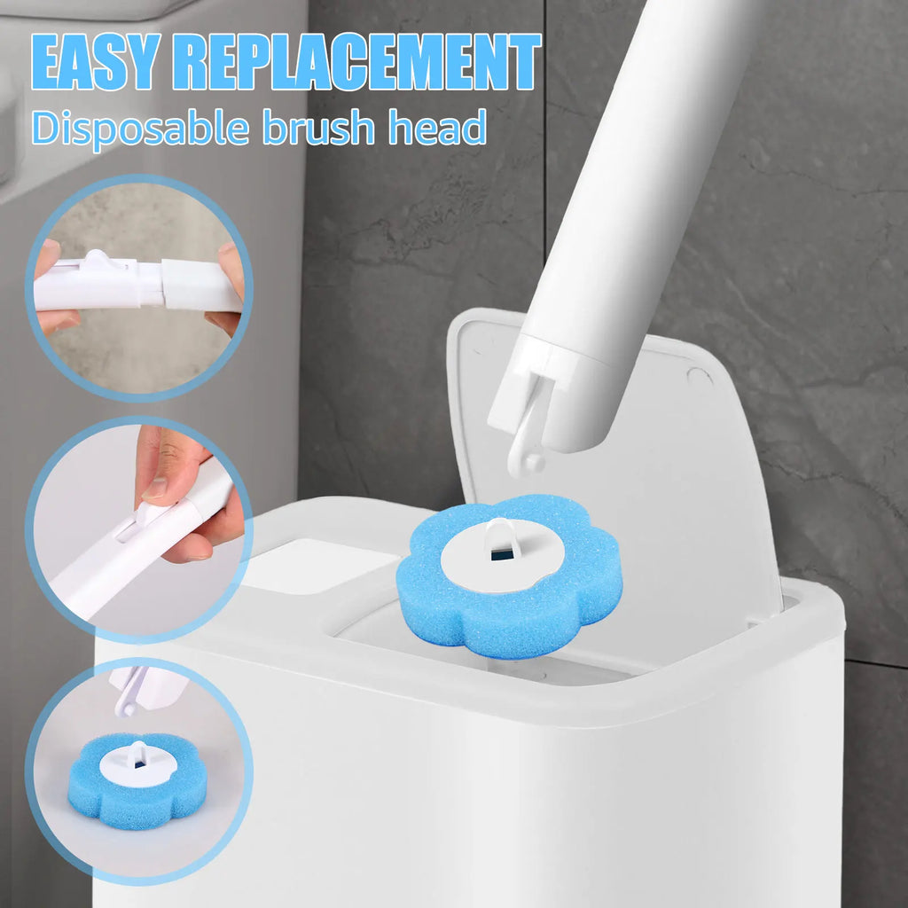 Disposable Toilet Brush Set & 36pcs Cleaning Heads
